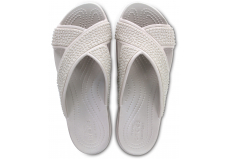 Crocs Sloane Embellished XStrap 36 37 W6 Platinum FlipFlop